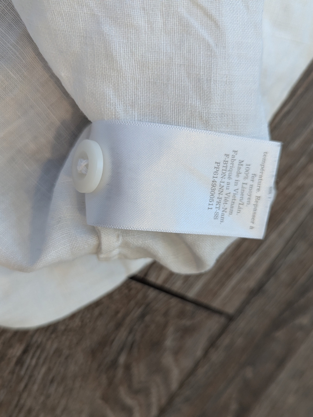 Everlane White Linen Short Sleeve Button Up Shirt Medium Boxy Collared - Picture 8 of 8